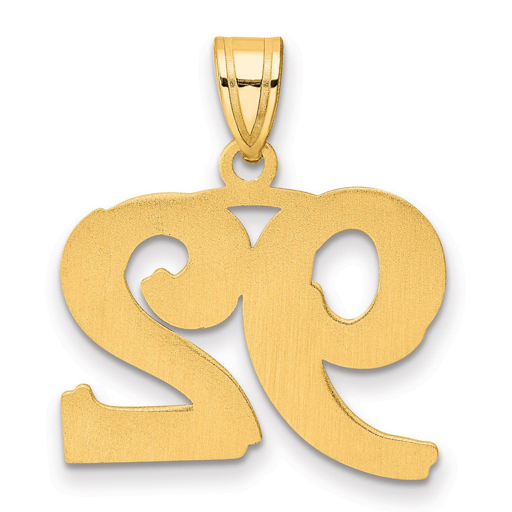 Charlie & Co Jewelry | 14k Polished Etched Number 92 Pendant - Model AEN92