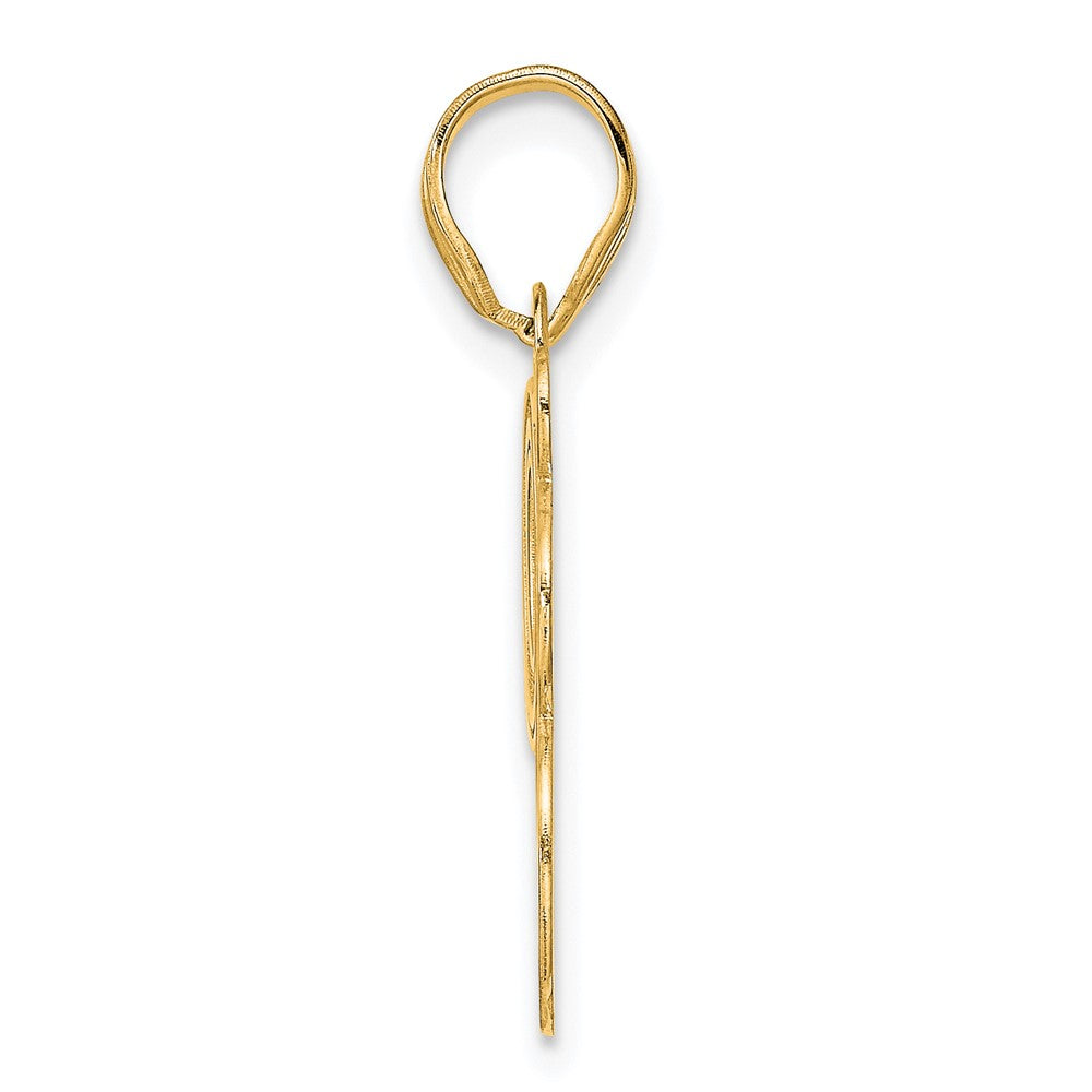 Charlie & Co Jewelry | 14k Polished Etched Number 98 Pendant - Model AEN98