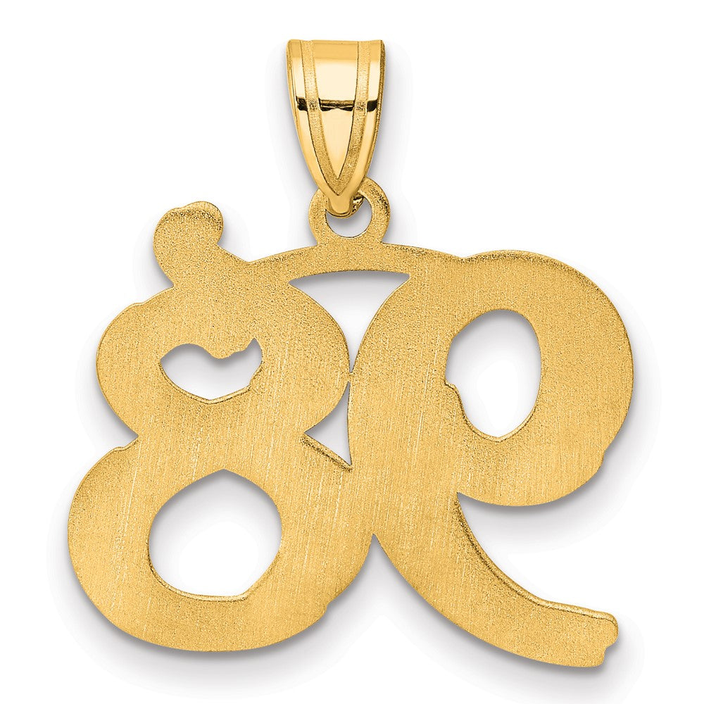 Charlie & Co Jewelry | 14k Polished Etched Number 98 Pendant - Model AEN98
