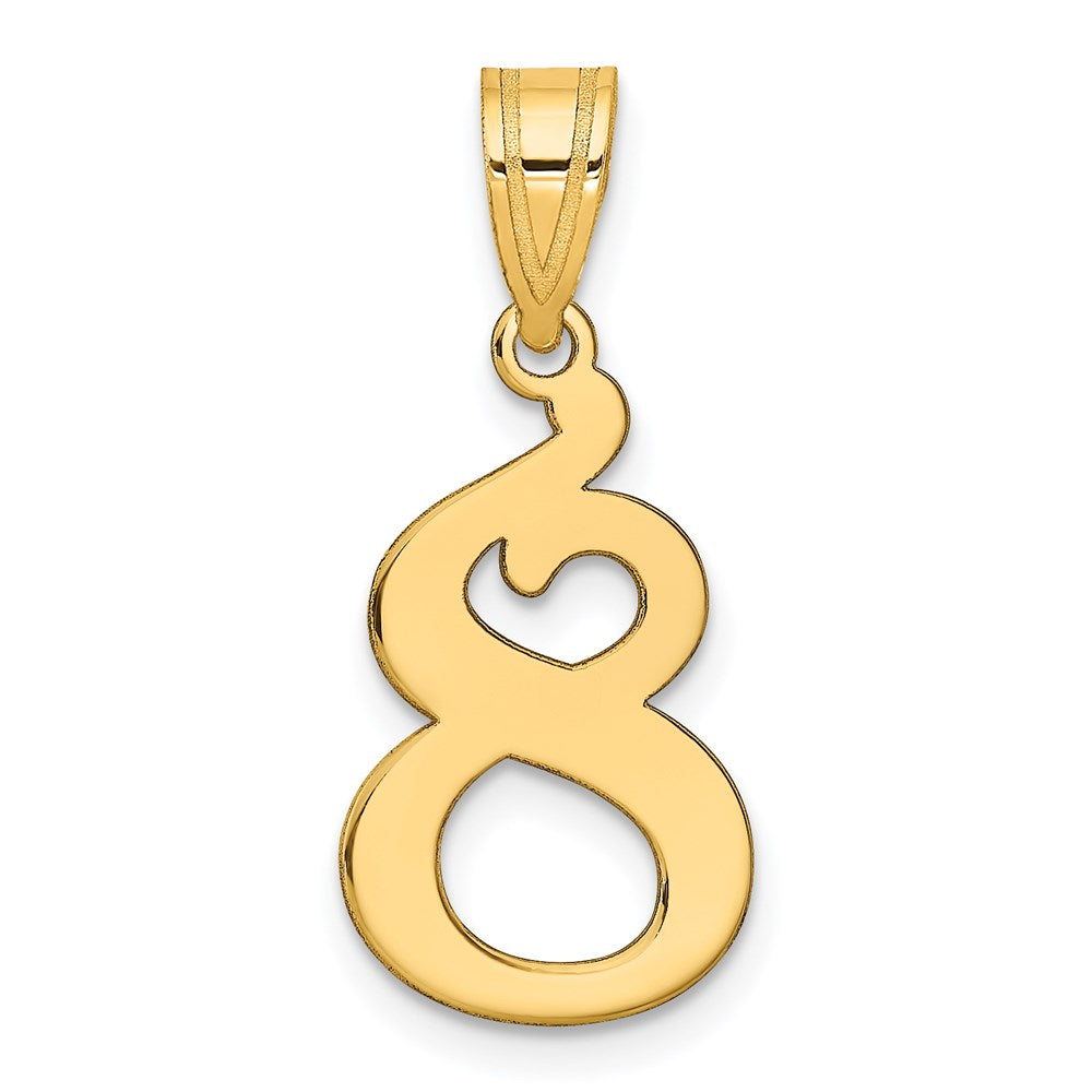 Charlie & Co Jewelry | 14k Polished Number 8 Pendant - Model APN08