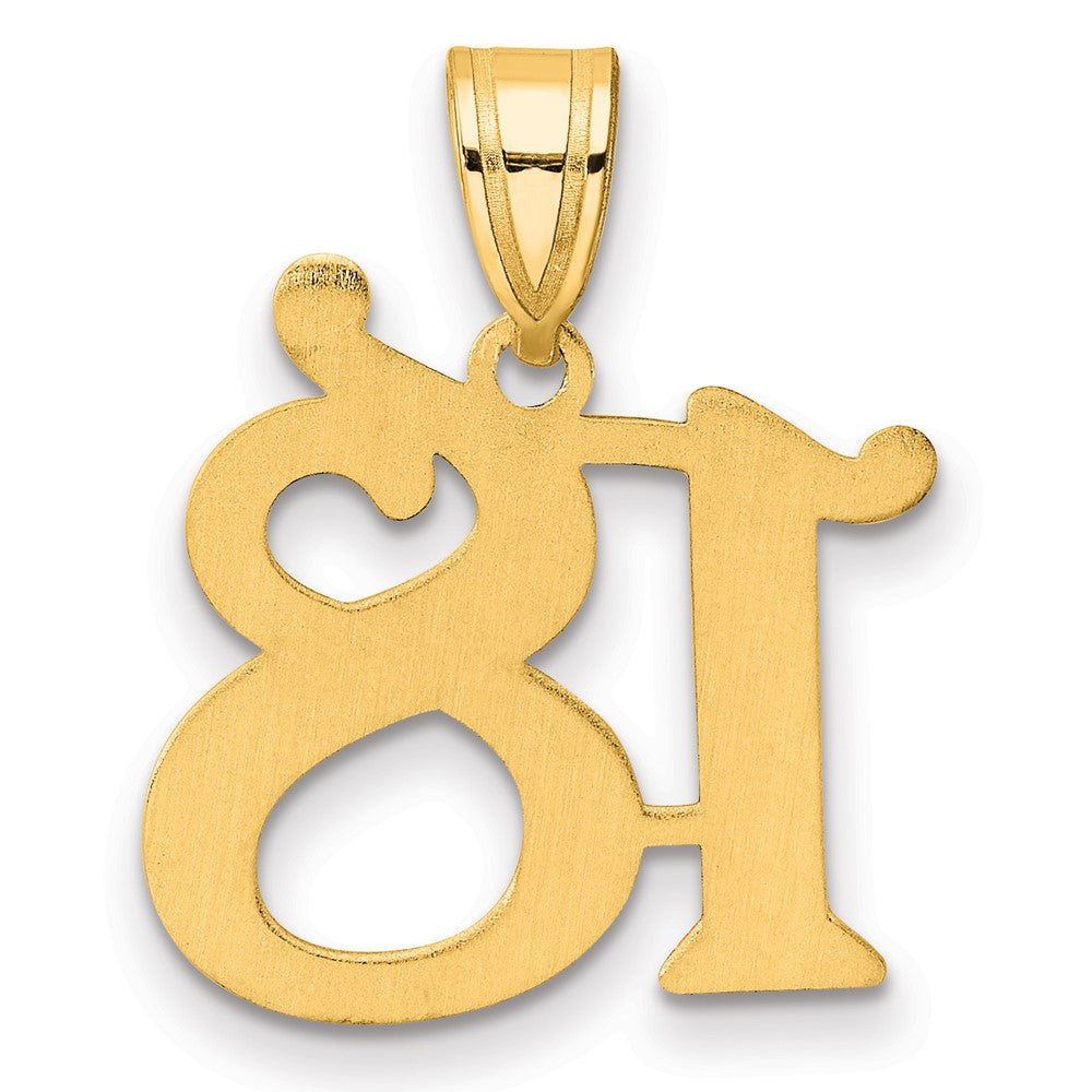 Charlie & Co Jewelry | 14k Polished Number 18 Pendant - Model APN18