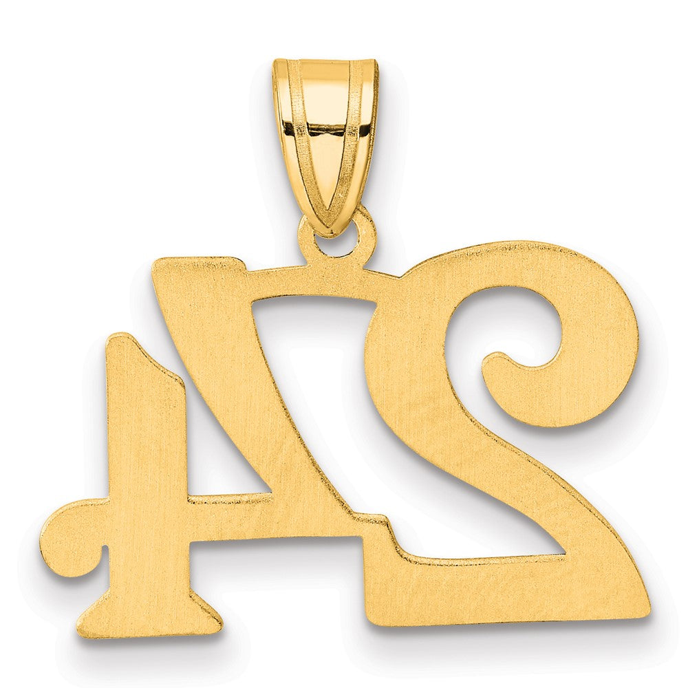 Charlie & Co Jewelry | 14k Polished Number 24 Pendant - Model APN24