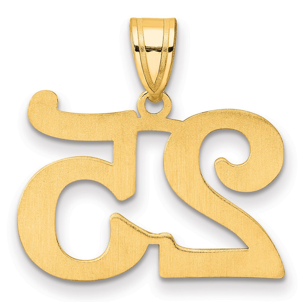 Charlie & Co Jewelry | 14k Polished Number 25 Pendant - Model APN25