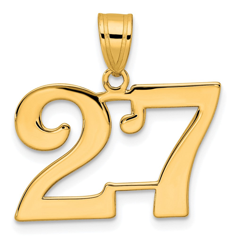 Charlie & Co Jewelry | 14k Polished Number 27 Pendant - Model APN27