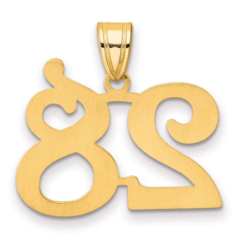 Charlie & Co Jewelry | 14k Polished Number 28 Pendant - Model APN28