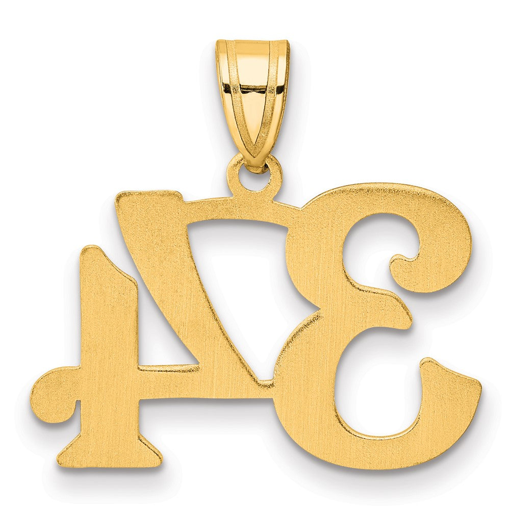 Charlie & Co Jewelry | 14k Polished Number 34 Pendant - Model APN34