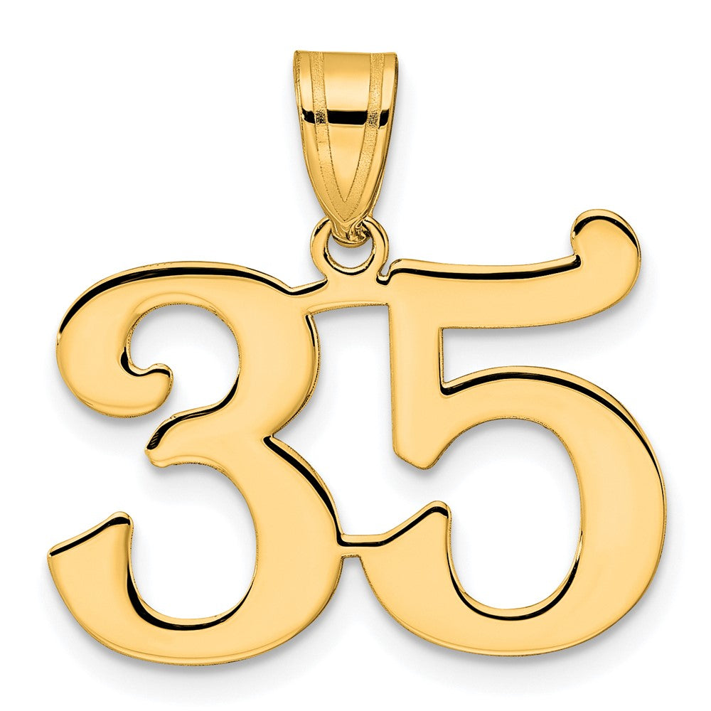 Charlie & Co Jewelry | 14k Polished Number 35 Pendant - Model APN35