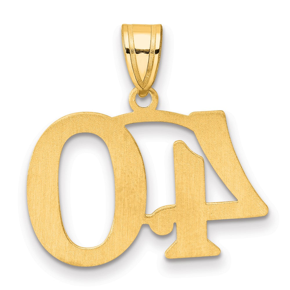 Charlie & Co Jewelry | 14k Polished Number 40 Pendant - Model APN40