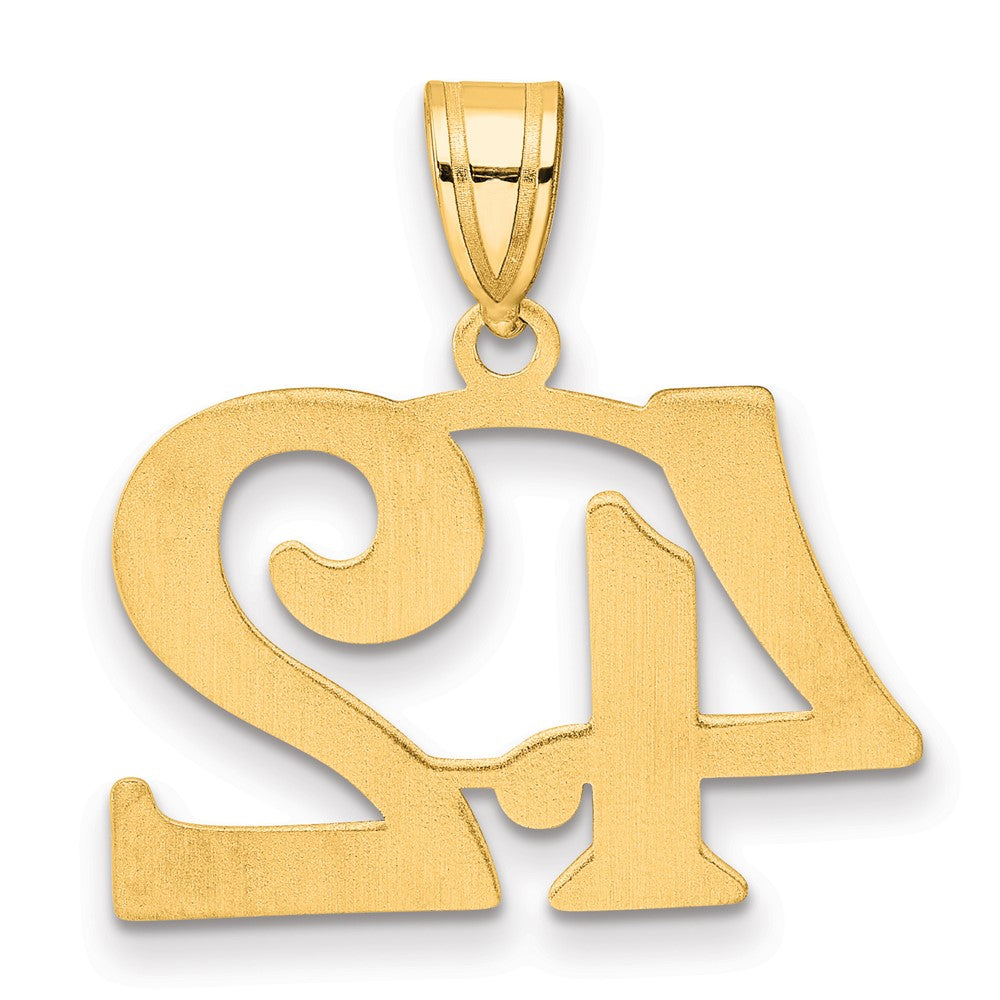 Charlie & Co Jewelry | 14k Polished Number 42 Pendant - Model APN42