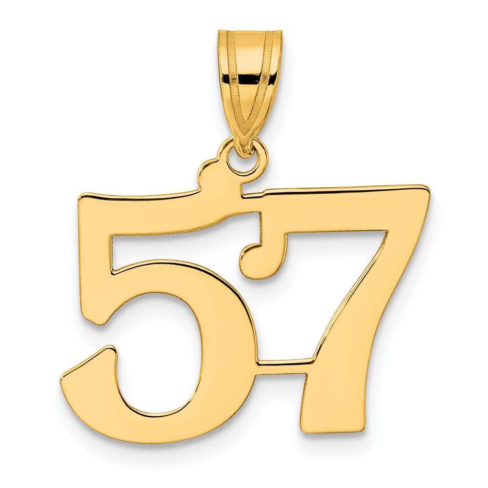 Charlie & Co Jewelry | 14k Polished Number 57 Pendant - Model APN57