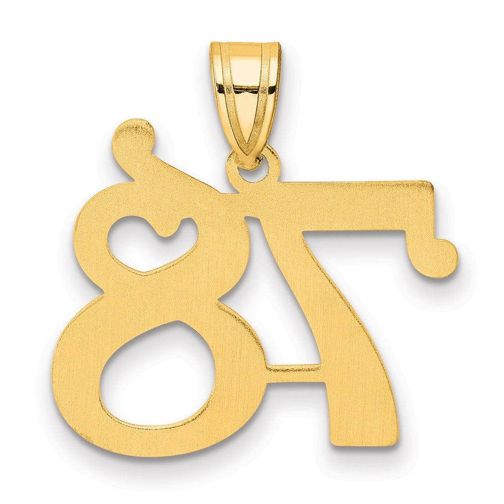 Charlie & Co Jewelry | 14k Polished Number 78 Pendant - Model APN78