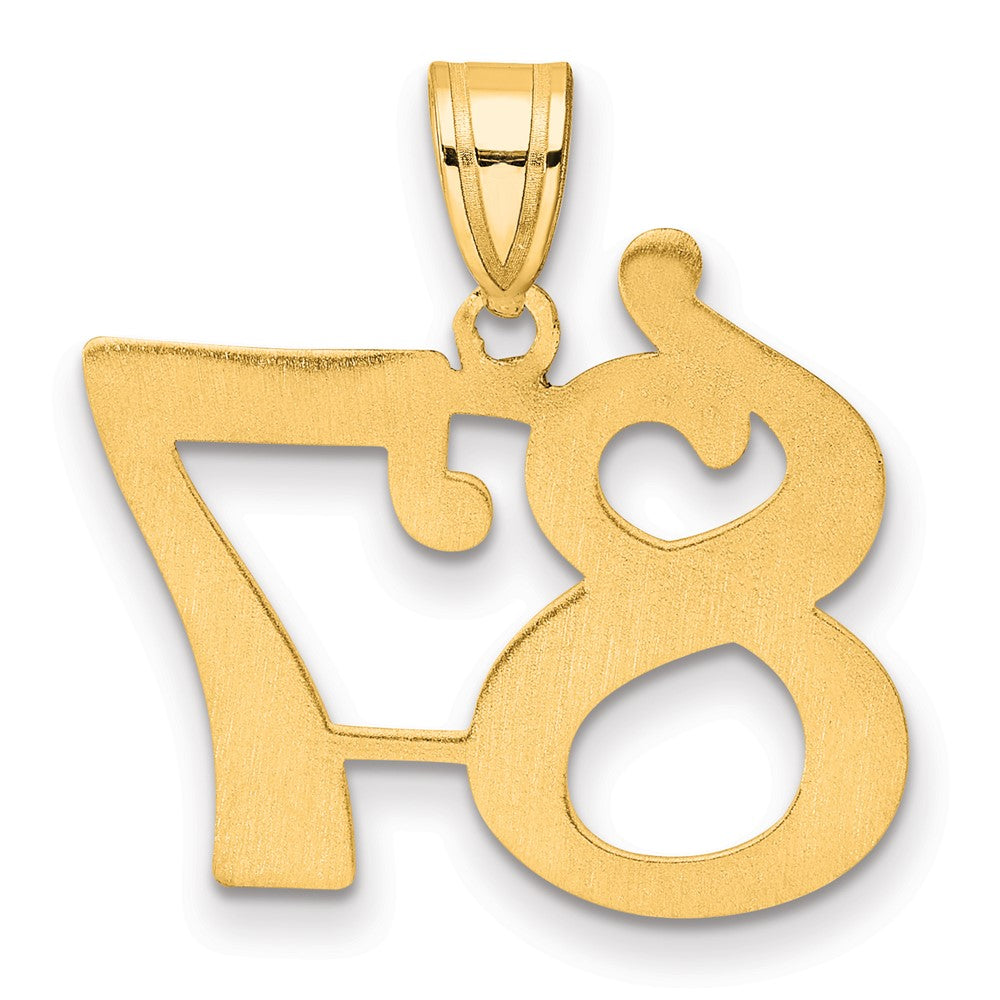Charlie & Co Jewelry | 14k Polished Number 87 Pendant - Model APN87
