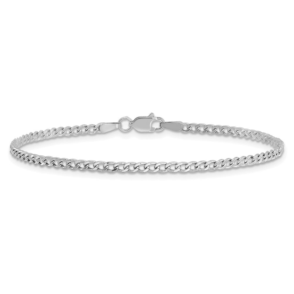 Charlie & Co Jewelry | 14k Wg 2.5mm Semi-solid Curb Link Chain - Model BC123