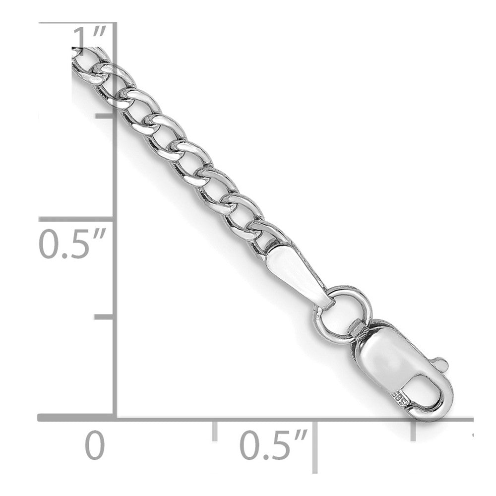 Charlie & Co Jewelry | 14k Wg 2.5mm Semi-solid Curb Link Chain - Model BC123