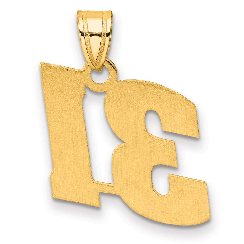 Charlie & Co Jewelry | 14k Polished Block Number 31 Pendant - Model BN31