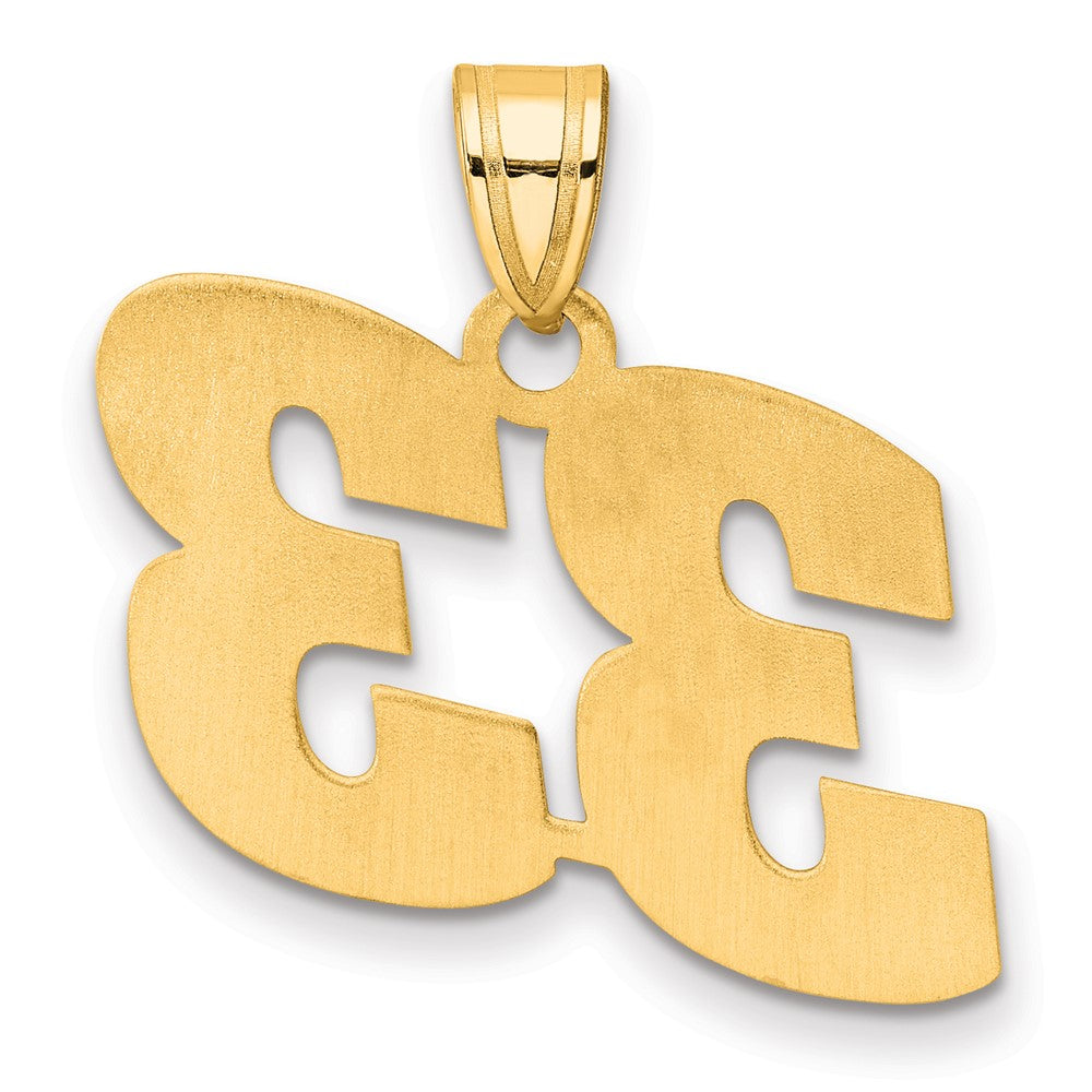 Charlie & Co Jewelry | 14k Polished Block Number 33 Pendant - Model BN33