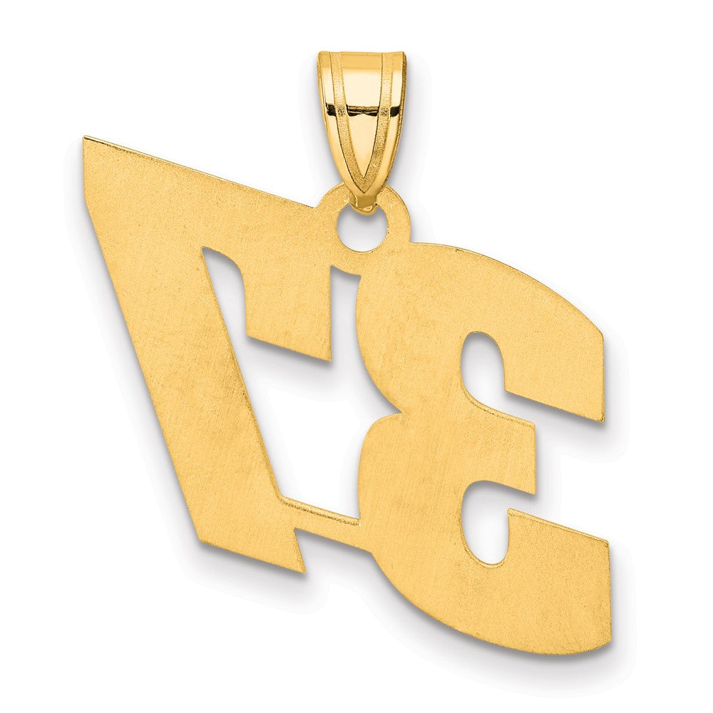Charlie & Co Jewelry | 14k Polished Block Number 37 Pendant - Model BN37