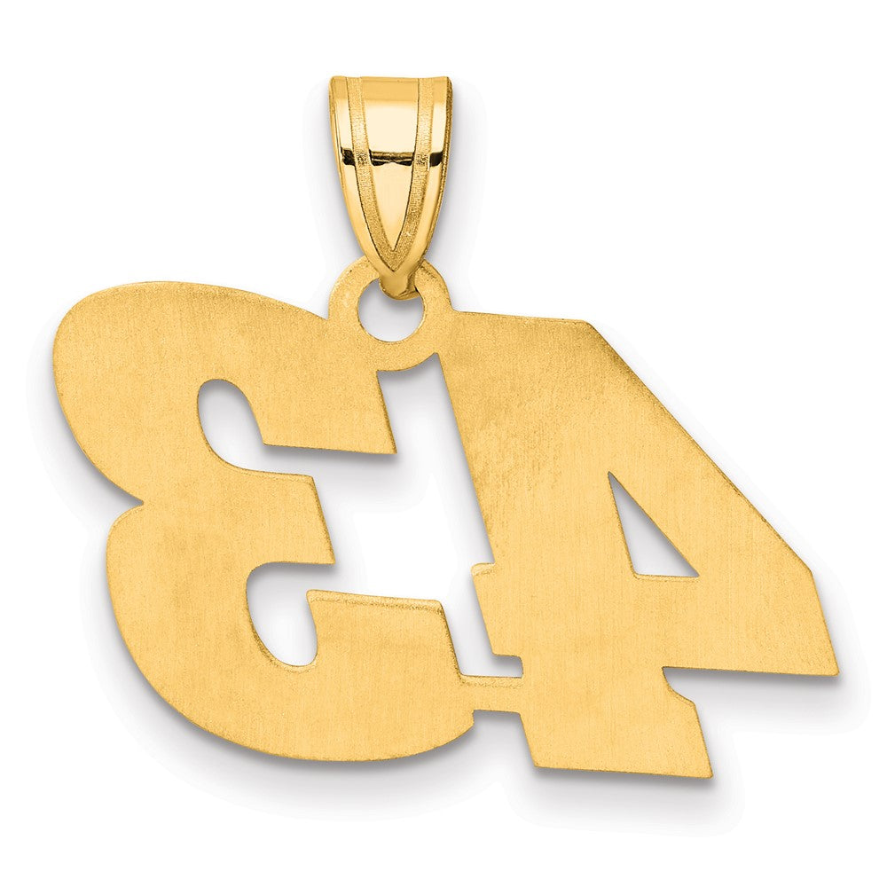 Charlie & Co Jewelry | 14k Polished Block Number 43 Pendant - Model BN43