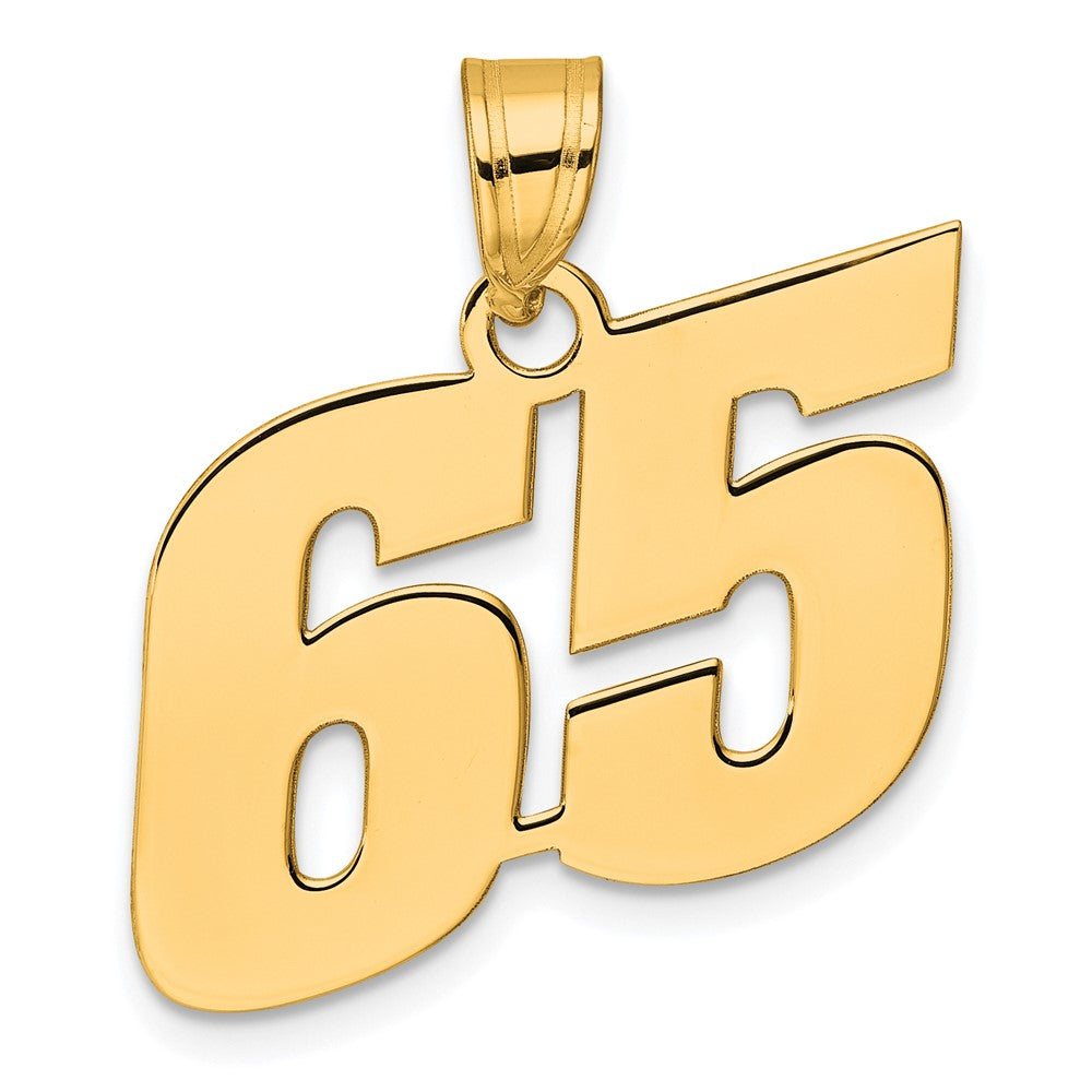 Charlie & Co Jewelry | 14k Polished Block Number 65 Pendant - Model BN65
