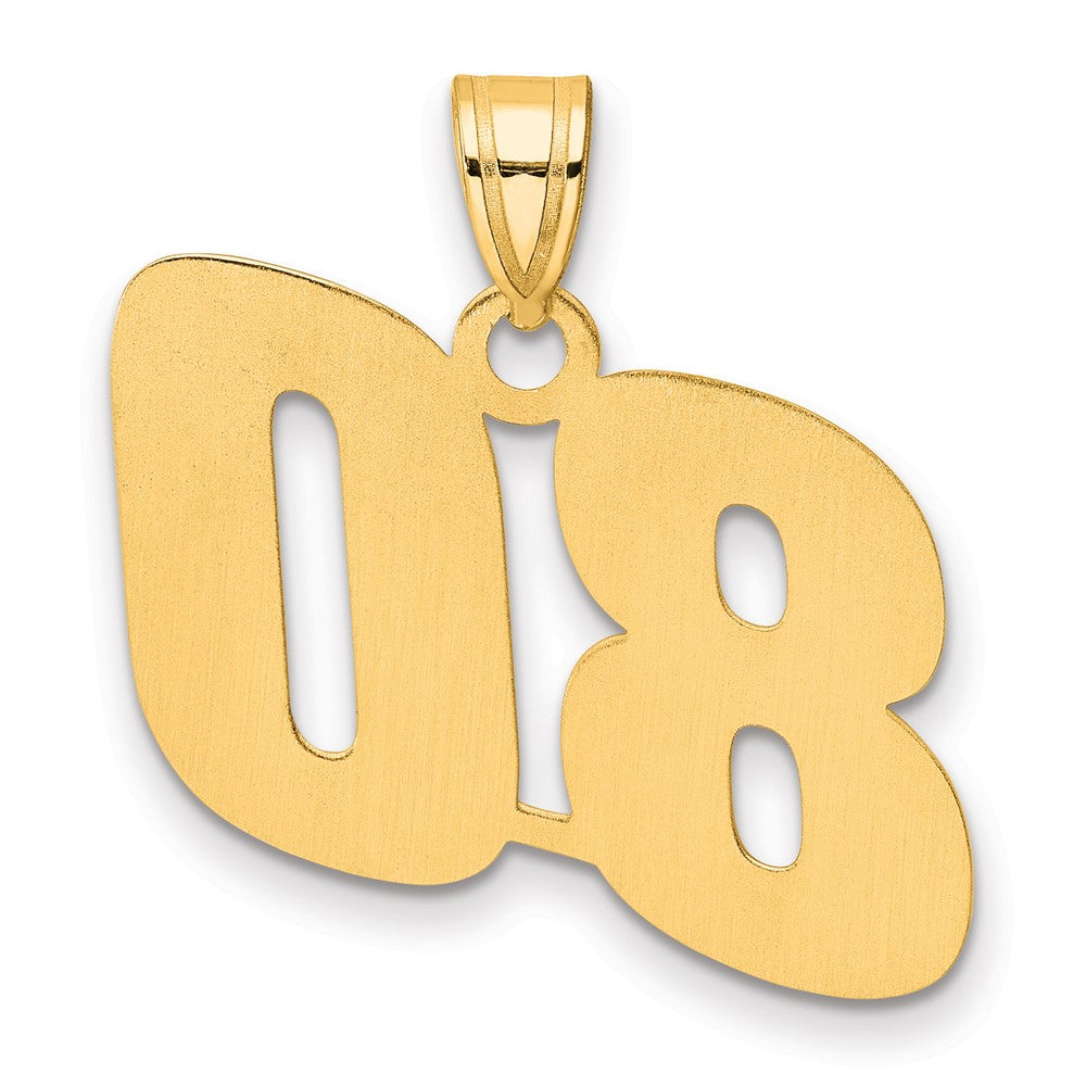 Charlie & Co Jewelry | 14k Polished Block Number 80 Pendant - Model BN80