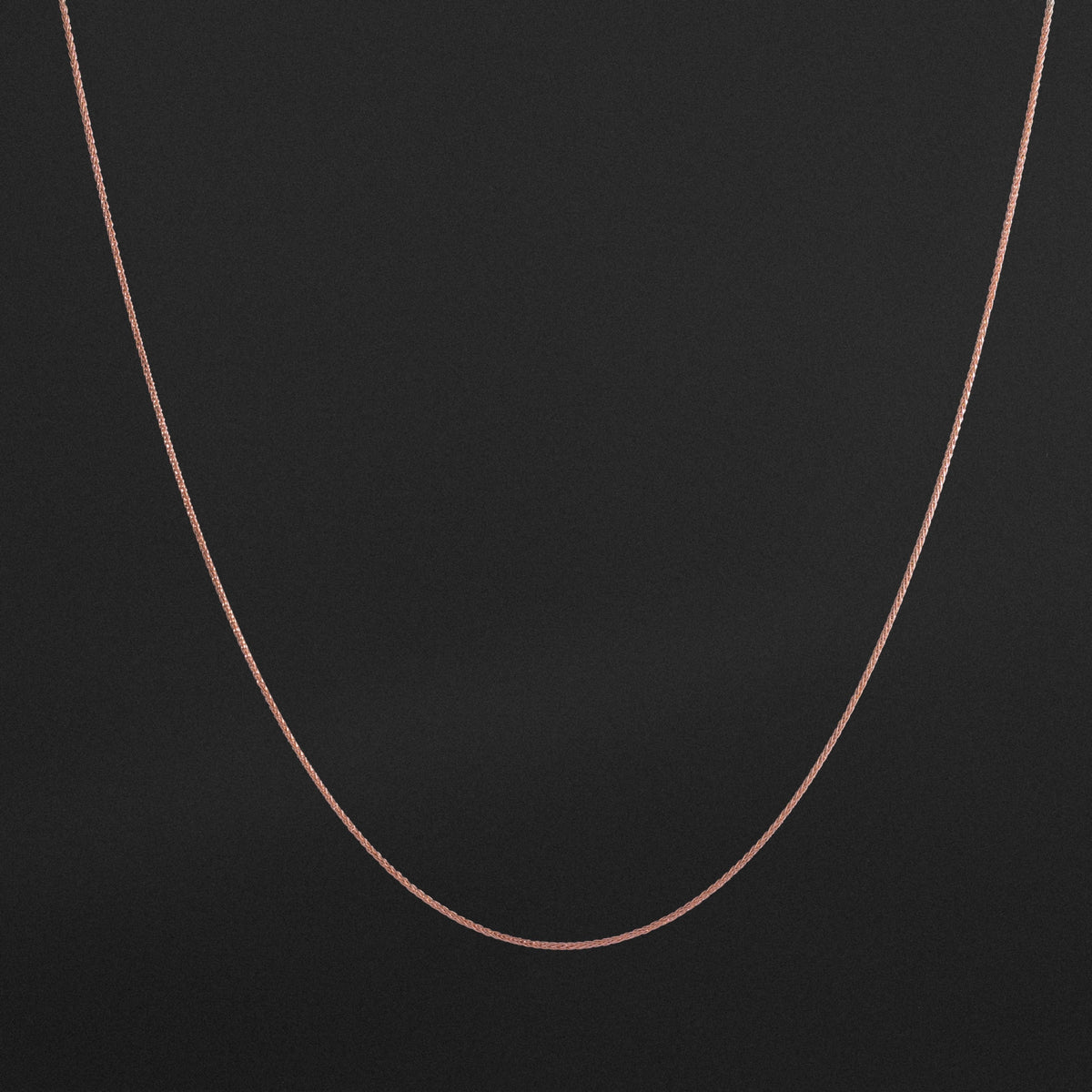 14k Rosegold Gold 0.9mm Round Wheat Chain - Model CH-0554