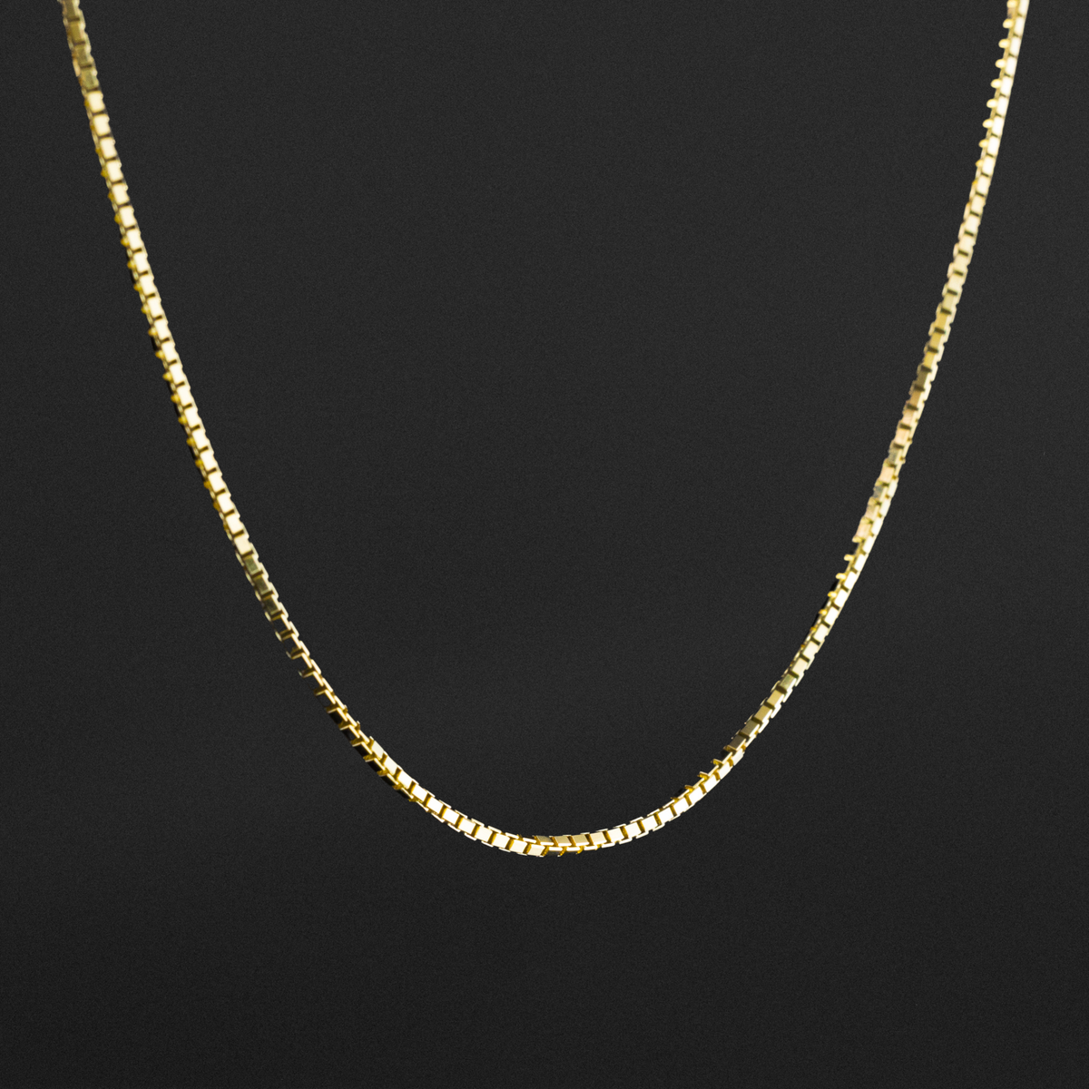 14K Gold 1mm Solid Italian Box Chain - Model 0255
