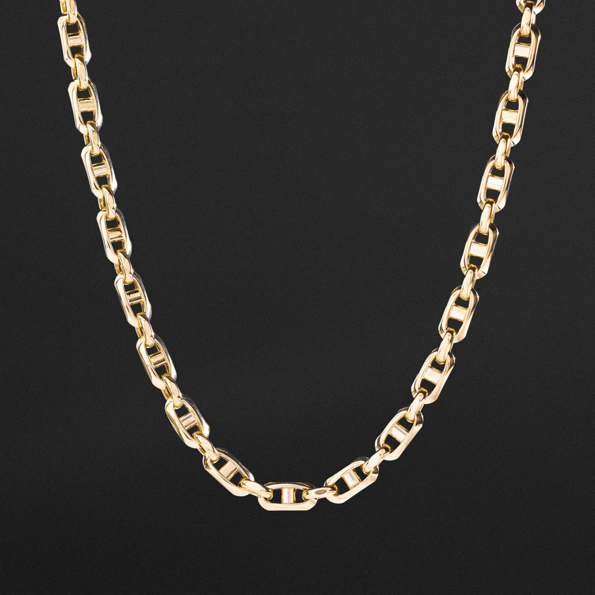 14k Gold 7.2mm Hollow Anchor Chain - Model CH-0599