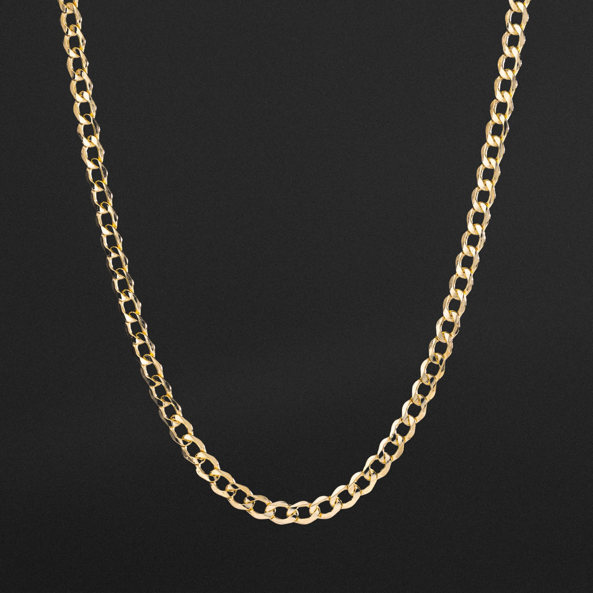 14k Gold 4.9mm Hollow Curb Chain - Model CH-0164