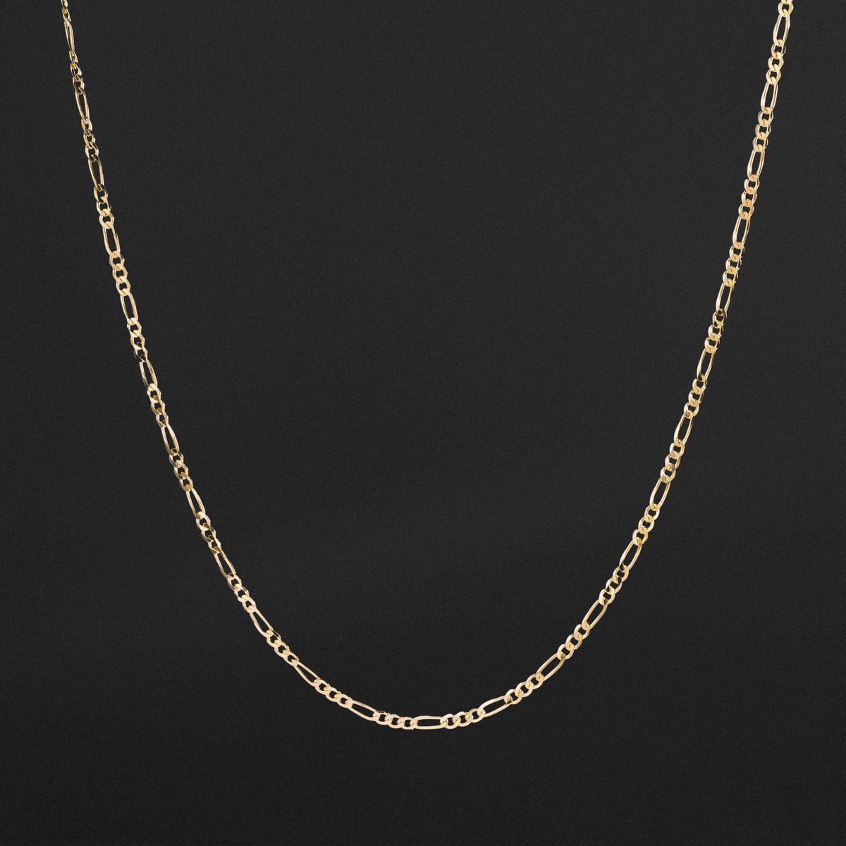 14k Gold 2.3mm Lightweight Figaro Chain - Model CH-0104