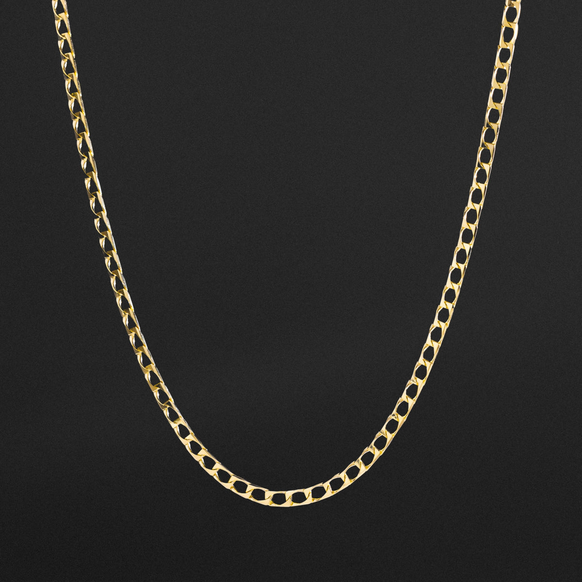 14k Gold 4.1mm Square Curb Chain - Model CH-0511