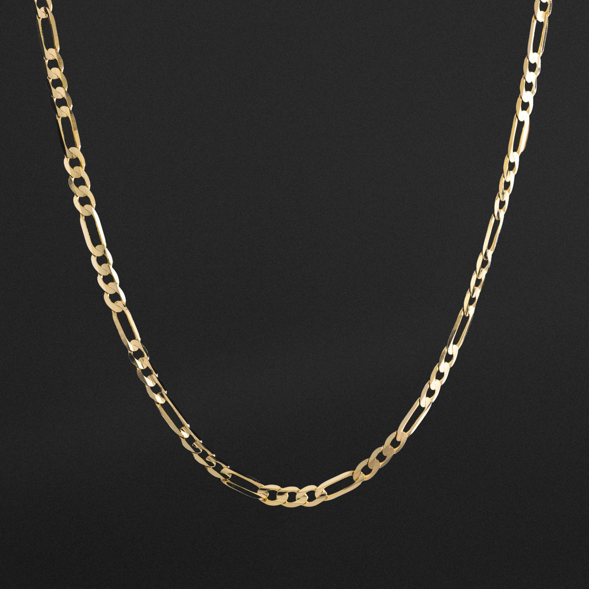 14k Gold 4.5mm Lightweight Figaro Chain - Model CH-0101