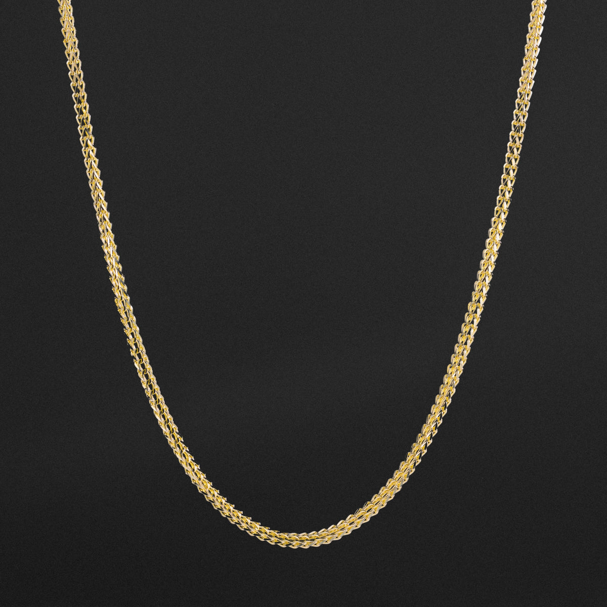 14k Gold 3mm Diamond-Cut Open Franco Chain - Model CH-0607