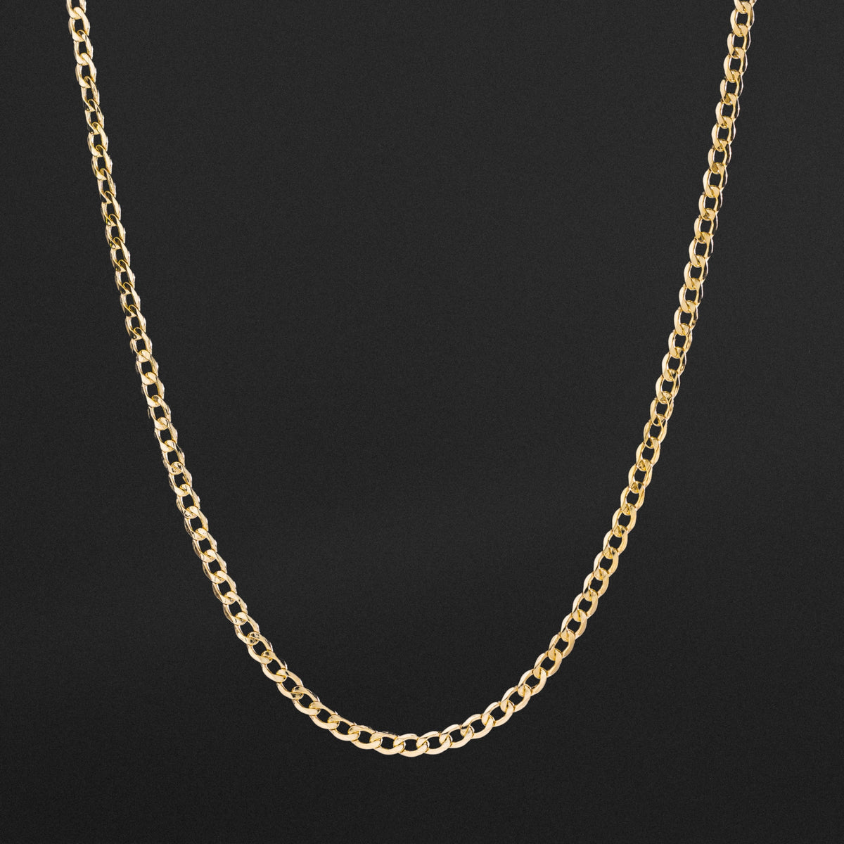 14k Gold 4.2mm Lightweight Curb Chain - Model CH-0165