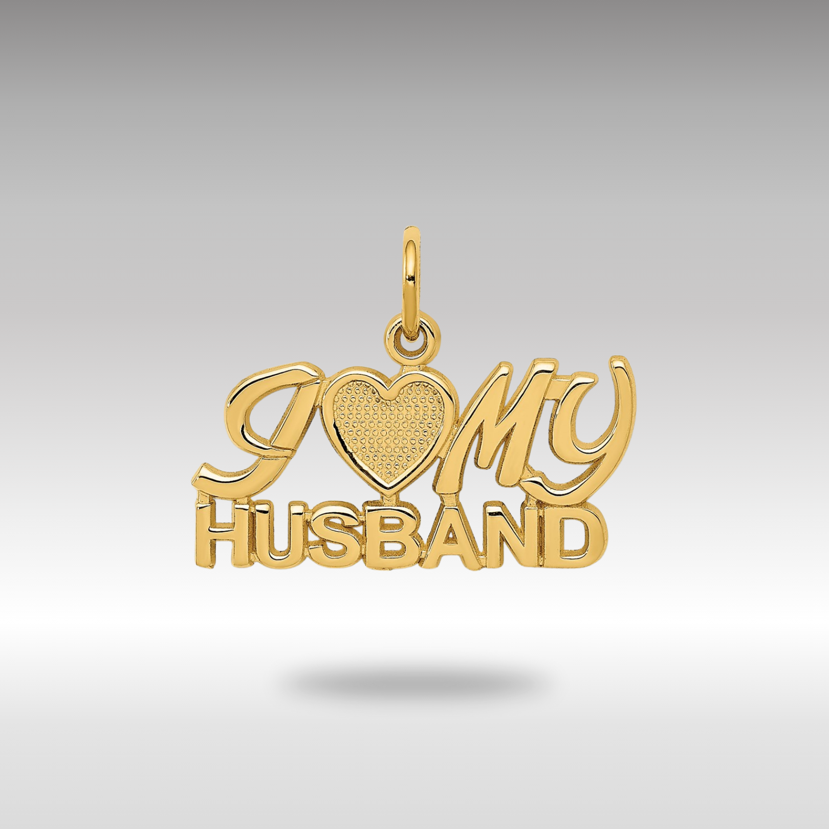 Gold I (Heart) MY HUSBAND Charm Necklace - Model C1038 - Charlie & Co. Jewelry