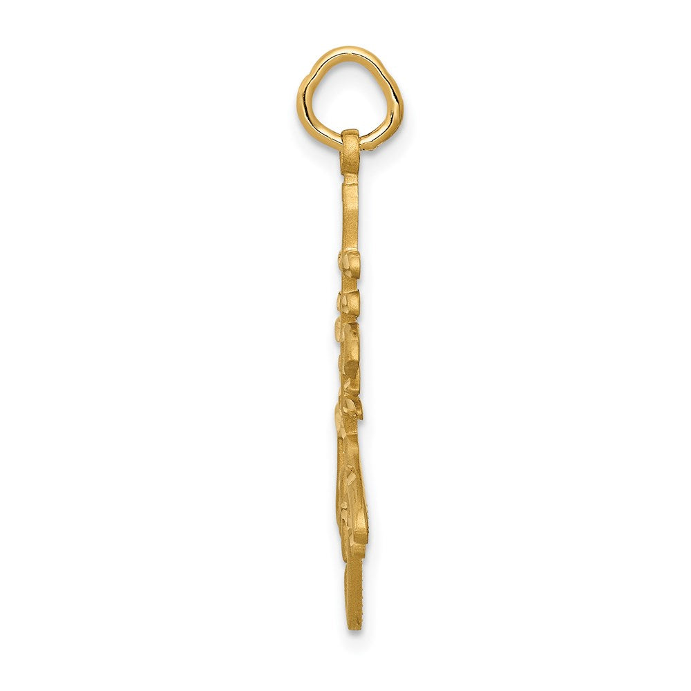 14K Gold Long Life Pendant Necklace - Charlie & Co. Jewelry
