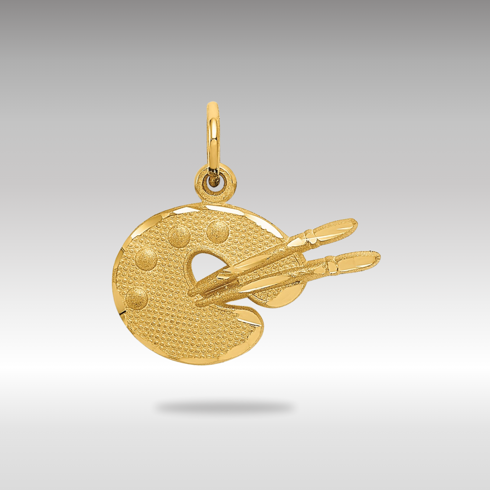 Gold Artist Palette Necklace Pendant - Charlie & Co. Jewelry