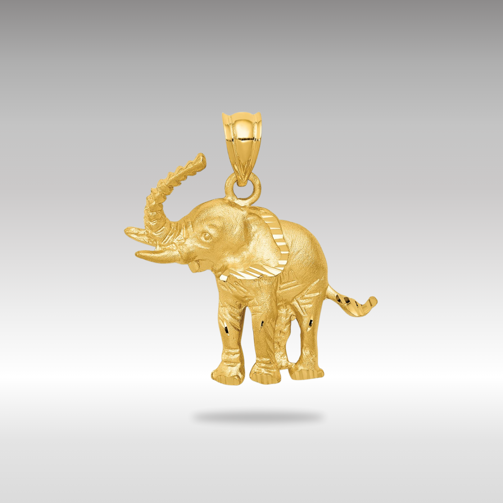 Gold Elephant Pendant Model-C112 - Charlie & Co. Jewelry