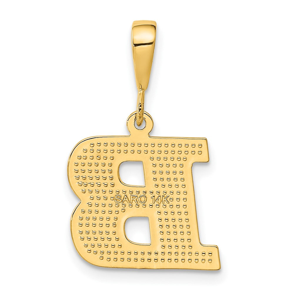 Charlie & Co Jewelry | 14k Textured Initial B Charm - Model C1449-B