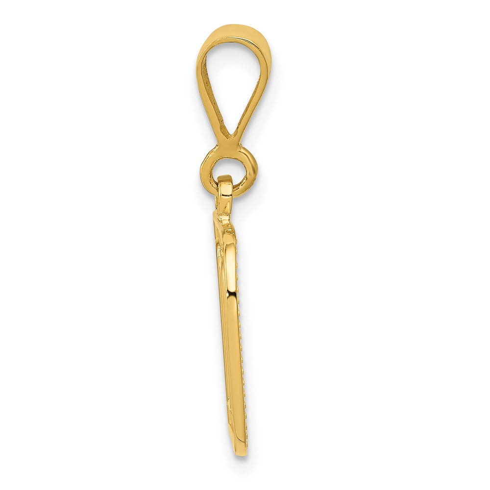 Charlie & Co Jewelry | 14k Textured Initial D Charm - Model C1449-D