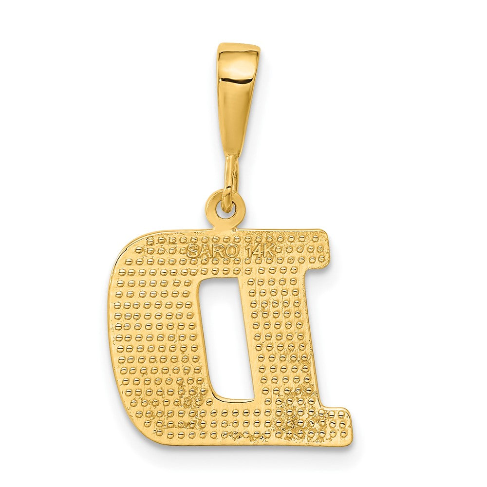 Charlie & Co Jewelry | 14k Textured Initial D Charm - Model C1449-D