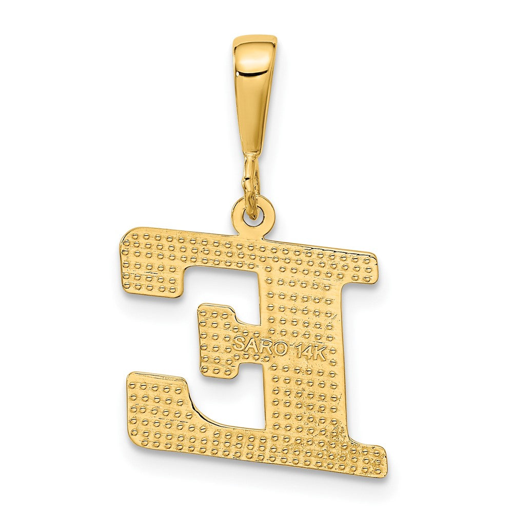Charlie & Co Jewelry | 14k Textured Initial E Charm - Model C1449-E