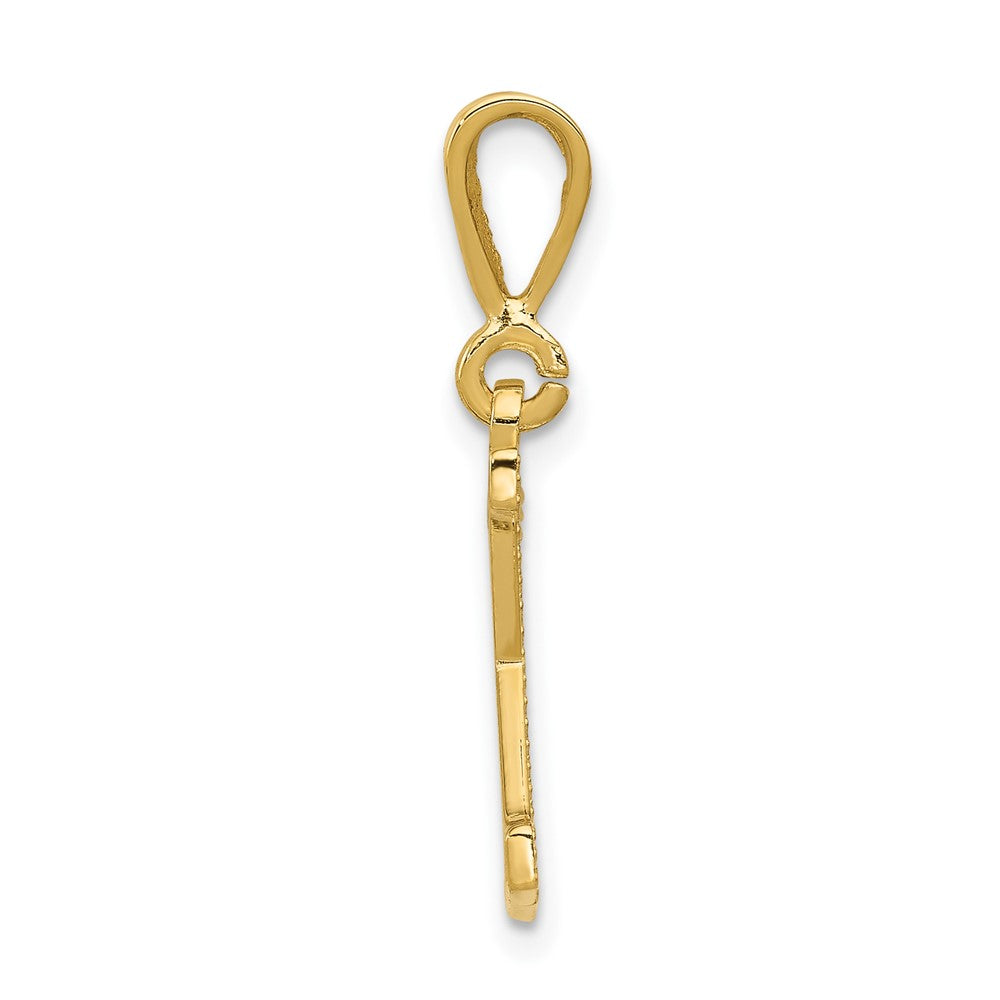 Charlie & Co Jewelry | 14k Textured Initial K Charm - Model C1449-K