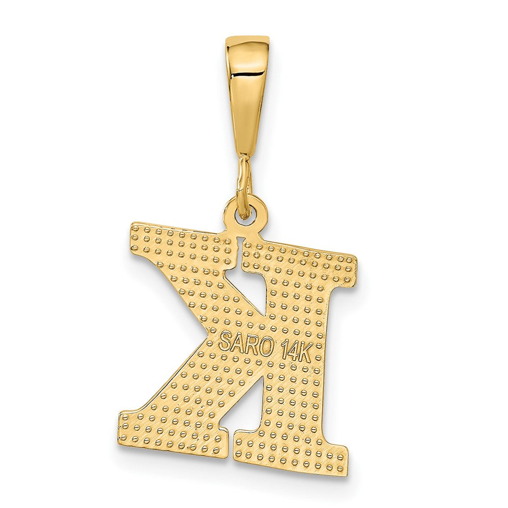 Charlie & Co Jewelry | 14k Textured Initial K Charm - Model C1449-K