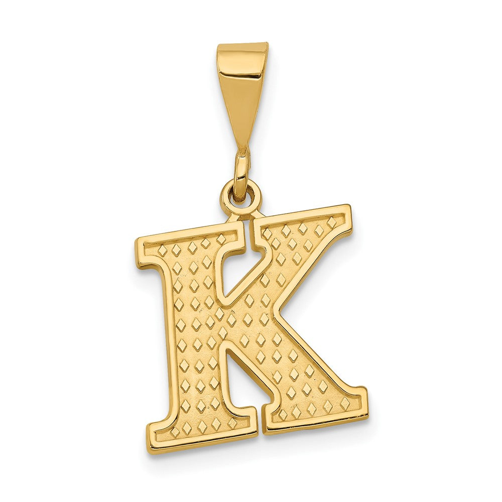 Charlie & Co Jewelry | 14k Textured Initial K Charm - Model C1449-K