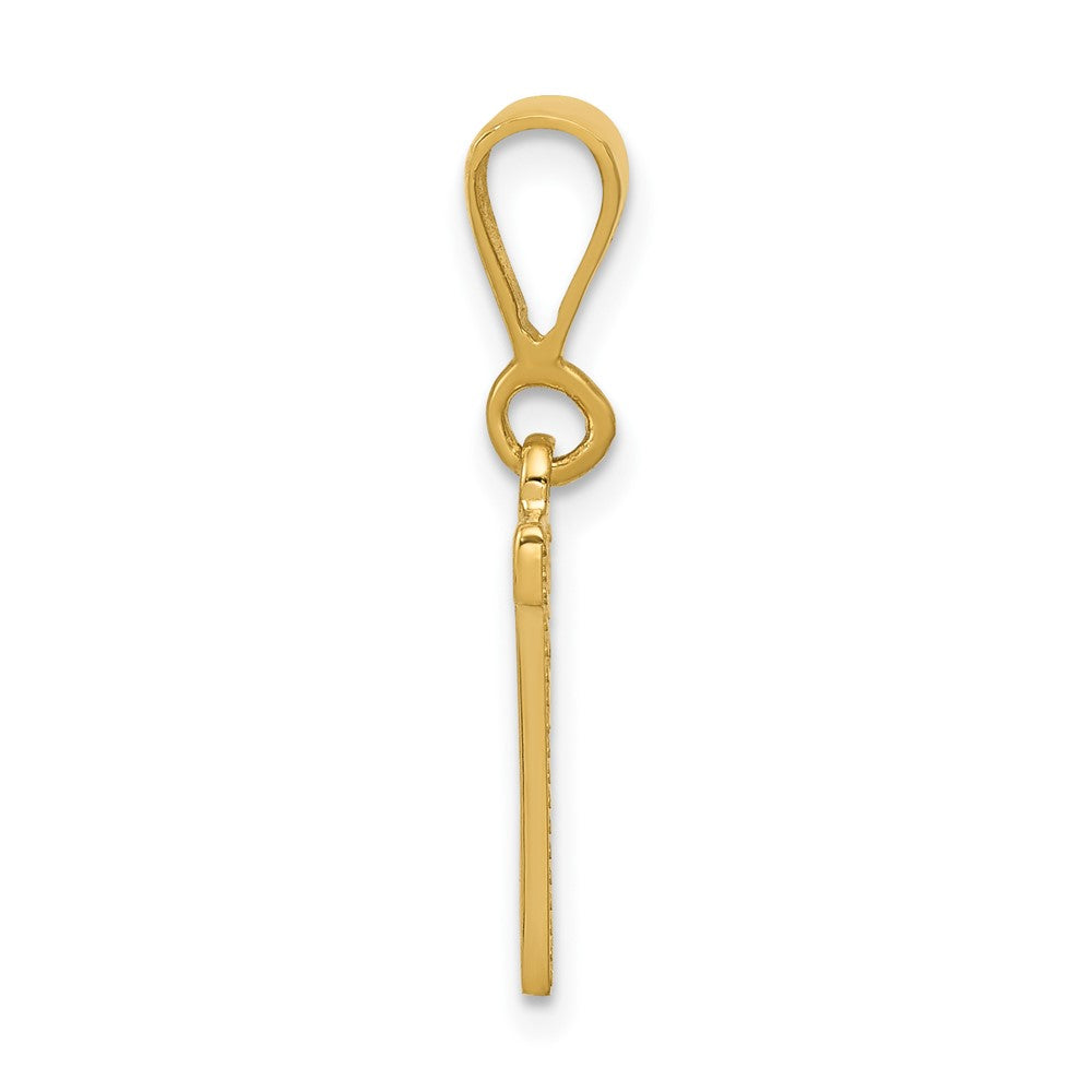Charlie & Co Jewelry | 14k Textured Initial N Charm - Model C1449-N
