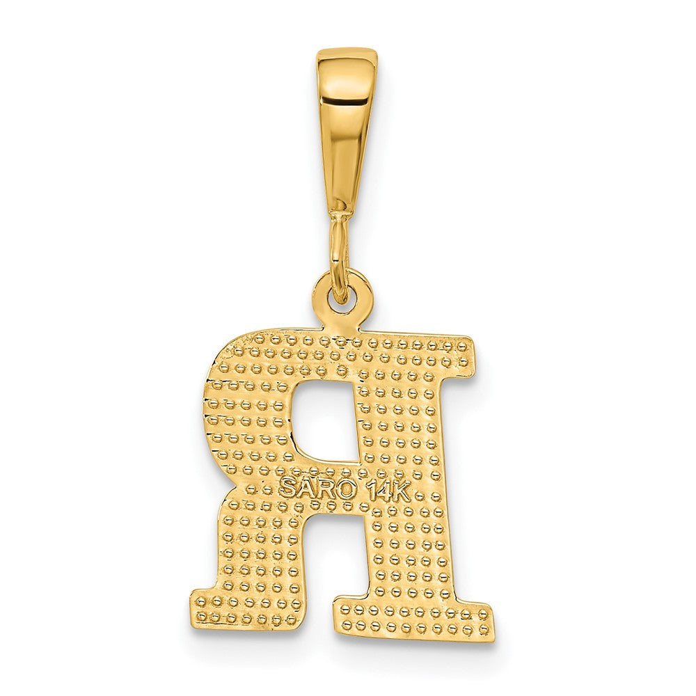 Charlie & Co Jewelry | 14k Textured Initial R Charm - Model C1449-R