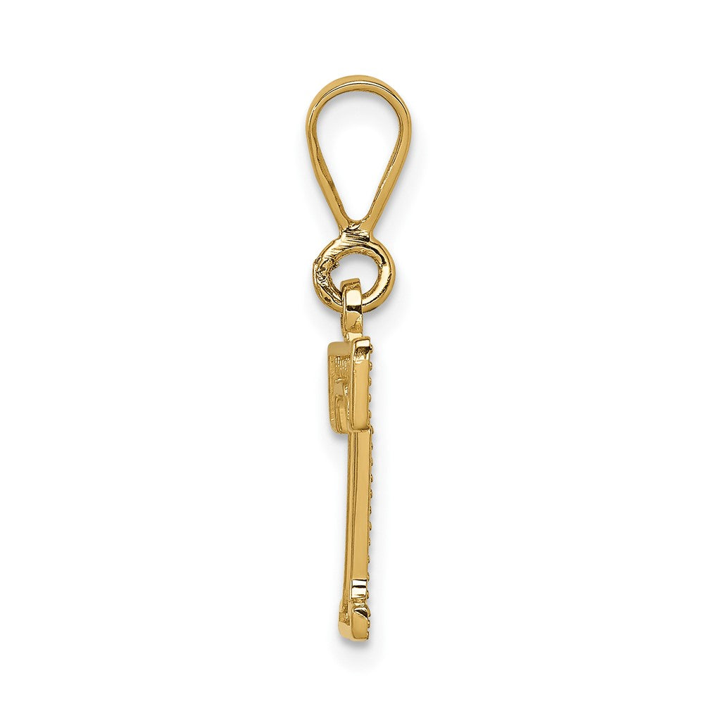 Charlie & Co Jewelry | 14k Textured Initial T Charm - Model C1449-T