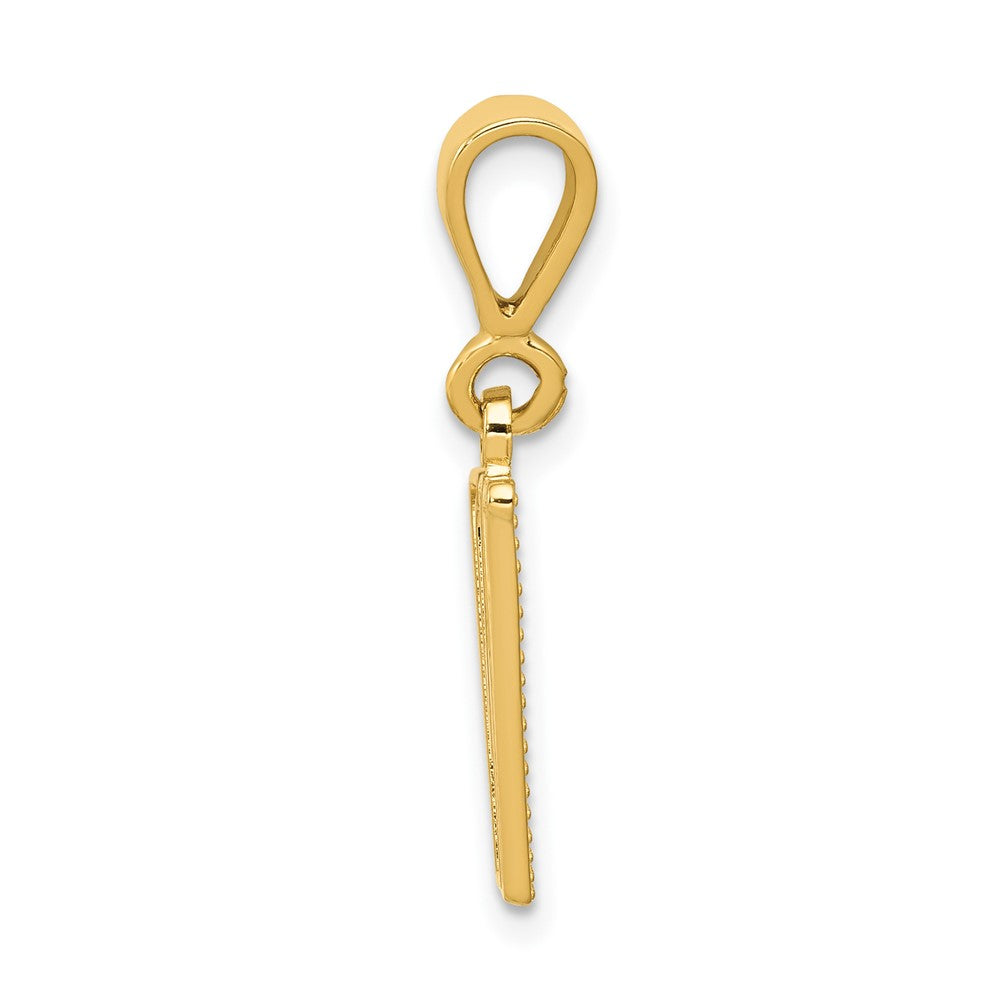 Charlie & Co Jewelry | 14k Textured Initial W Charm - Model C1449-W