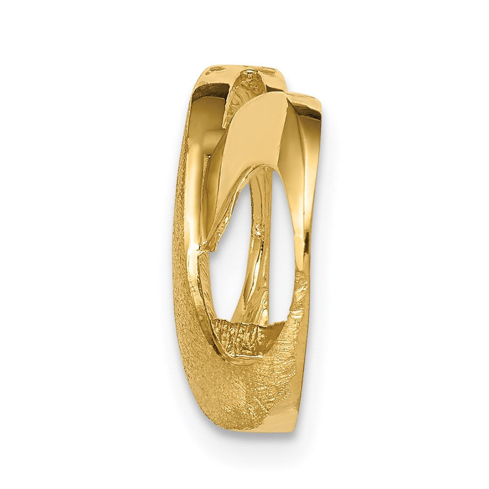 Charlie & Co Jewelry | 14k Infinity Figure Eight Polished And Textured Slide - Model C1615