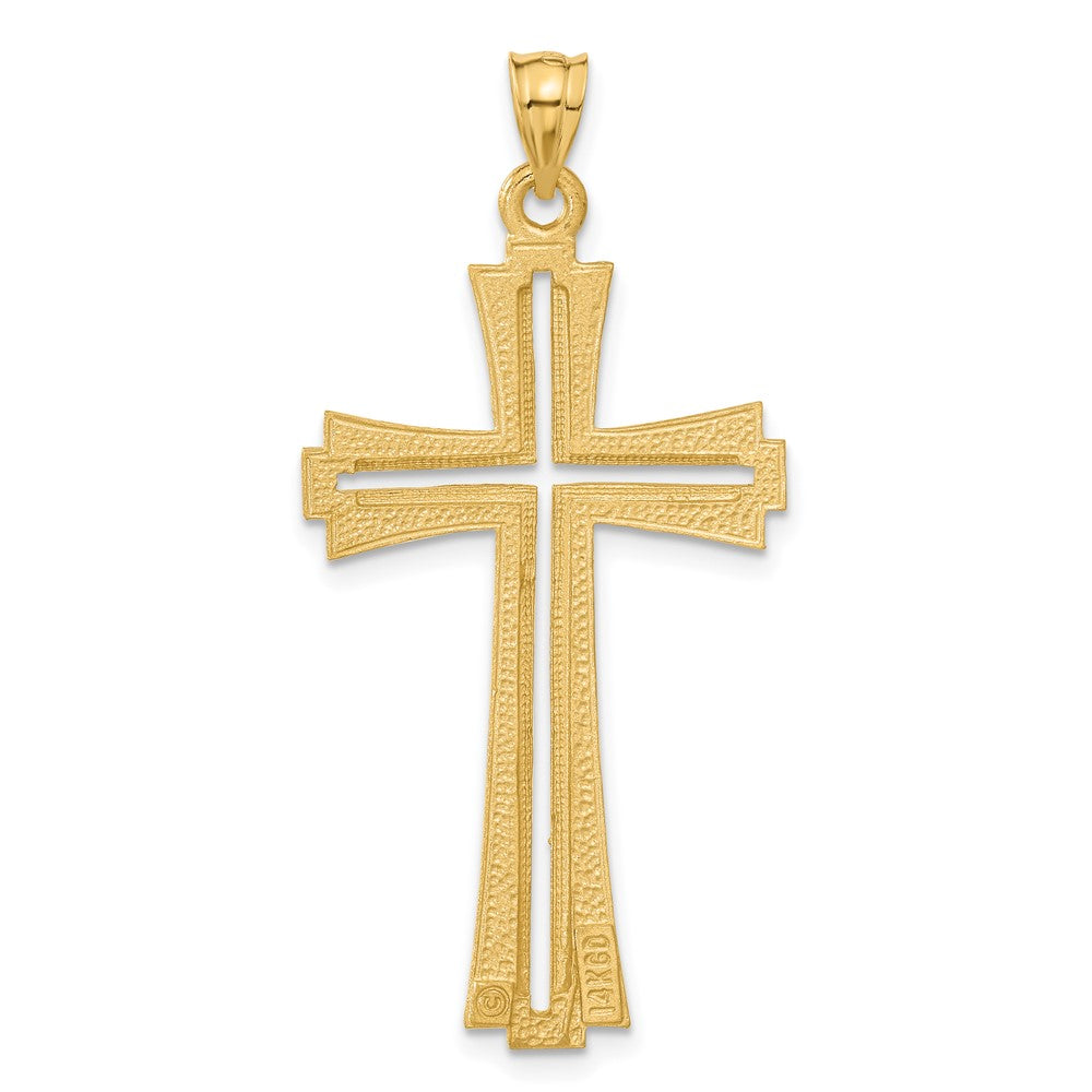 Charlie & Co Jewelry | 14k Diamond Cut And Satin Cross Pendant - Model C172